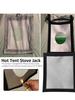 DIY Hot Tent Stove Jack Flame-Retardant Stove Jack Kit Tent Chimney Furnace Pipe Window Fireproof Pad for Firewood Stove Tents