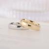 Classic Simple Gold and CopperColor Stainless Steel Couple Rings for Women Men Luxury Fashion Wedding Finger Jewelry Lover Gift