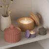 Silicone Mold Stripe Pattern Candle Jar Craft Making DIYs Concrete Storage Box