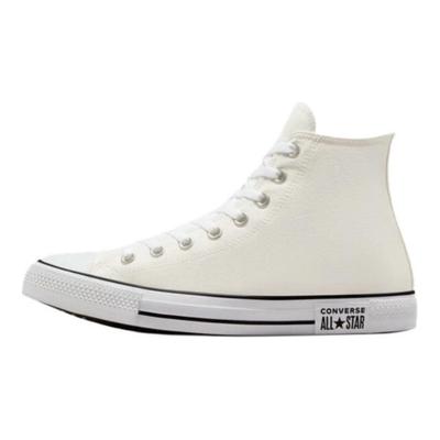 Scarpe di Tela Alte All Star Versatili Casual Comode Resistenti Ammortizzanti Sneaker Unisex Bianco A09205C