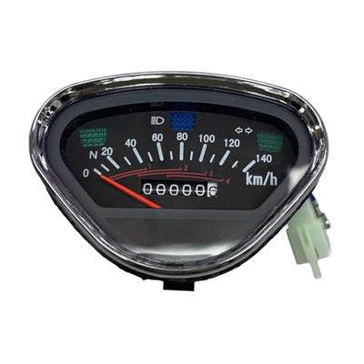 Saki & Masa 140 km/h Tachometer, Reisbällchen-Form, für Honda, Dax, Chari, Monkey und Motorräder, Universell passend, Custom Parts (Silber)