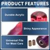 INFINAUTO 1 Set 10cm Universal Auto and Manual Car Gear Shift Knob with 2 Adapters Acrylic Red Purple