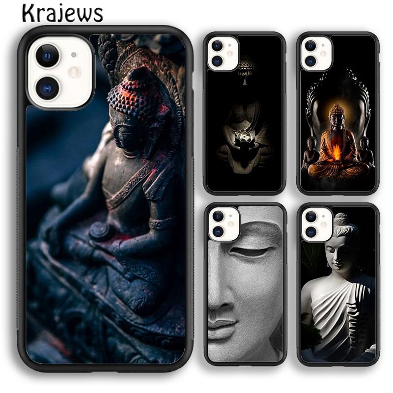 Krajews Buddhism Buddha statue Vintage Gautama Phone Case Cover For iPhone 17 Air 16 15 14 plus 11 12 13 pro ma Fundas