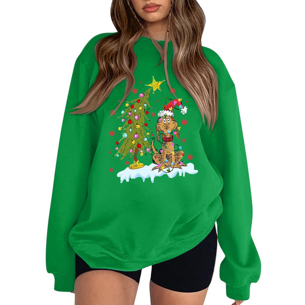 Crewneck Sweatshirt For Women Fall Graphic Sweatshirts Vacation Long Sleeve Drop Shoulder Pullover