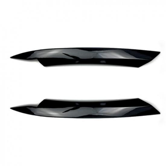 2x Car Headlight Lamp Eyebrow Eyelid Cover Trim Glossy For VW Passat B7 2010-14