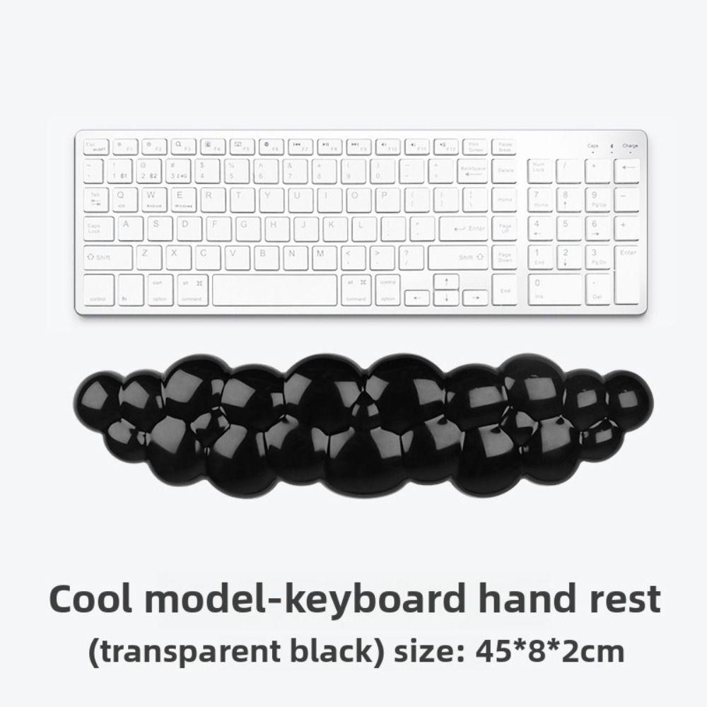 Transparent Keyboard Wrist Rest Gradient Wrist Pad Portable Silicone Wrist Support Office