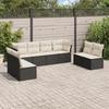 VidaXL Garden Lounge Set 8 Pcs with Cushions Black Braided Resin 3249285