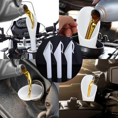1-2PC Car Engine Refueling Funnel Long Pole Hands-free PVC Oil Petrol Funnel Washer Fluid Change Foldable Portable Car Accessory