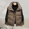 Down Cotton Vest Women's Short Autumn and Winter New Stand-up Collar Fashion Vest Vest Vest Vest Outer Wear