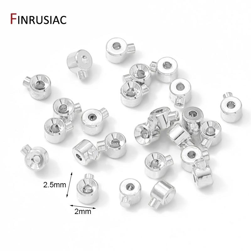 18K Gold Plated Brass Positioning Clasps Stopper Spacer Bead Crimp End Beads,Lamps For Jewelry,DIY Jewelry Making Supplies