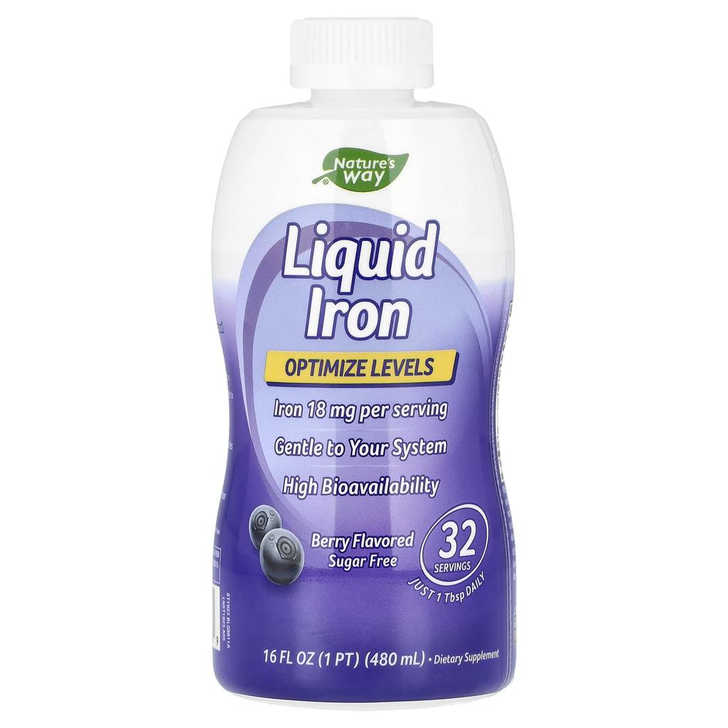 Nature's Way Liquid Iron, Berry, 480Ml(16Fl Oz)