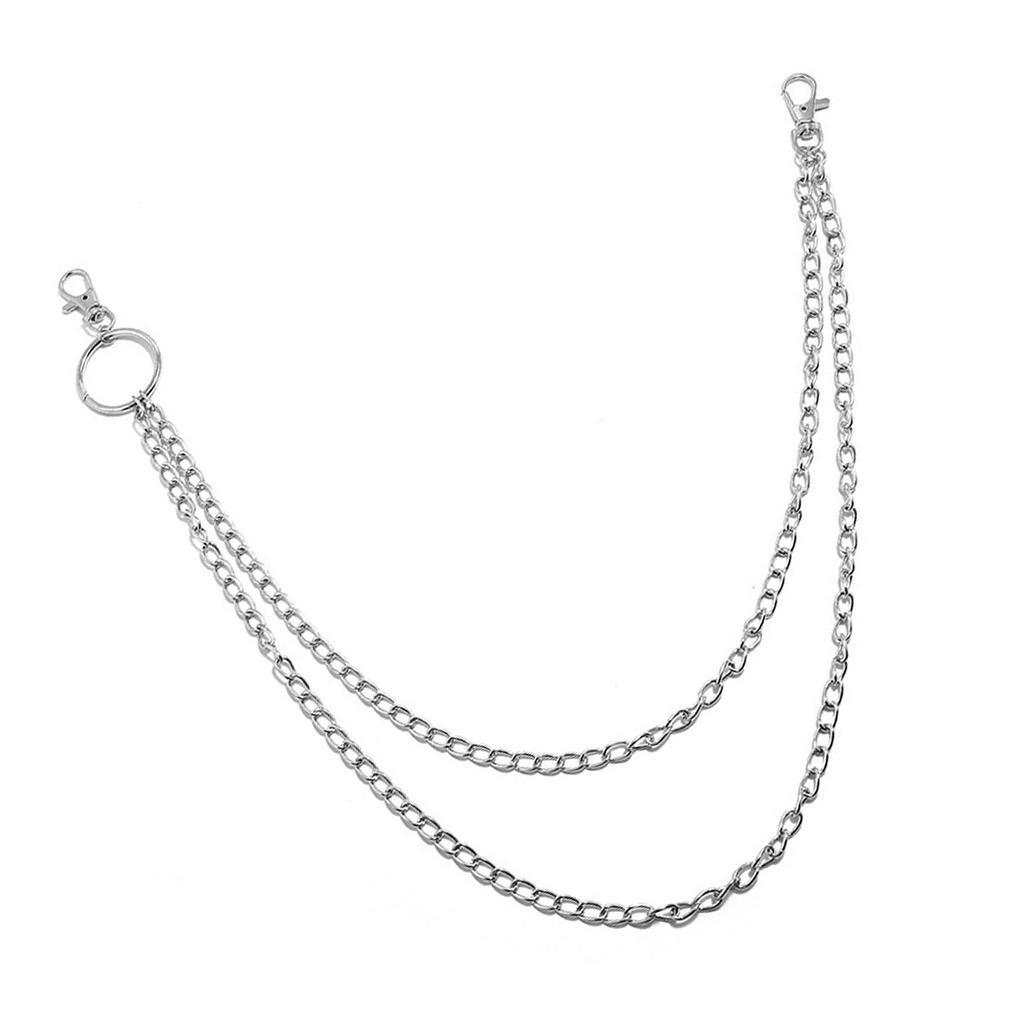 Pants Chain Double Layer Hiphop Punk Style Fashion Metal Pants Chains Decoration for Women Men
