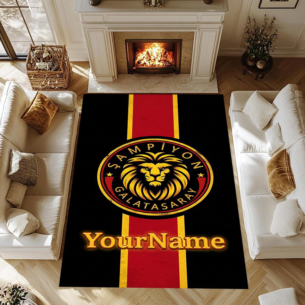 Galatasaray 275 Customize Text Area Rug Perfect for Entryway Kitchen Foyer Game Room Anti-slip Rug Office home decor