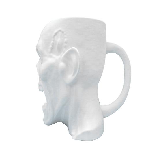 Skull Coffee Mug with Handle White Human Skull Drinking Mug 3D Shaped Novelty Drinkware for Halloween Home Kitchen Decor