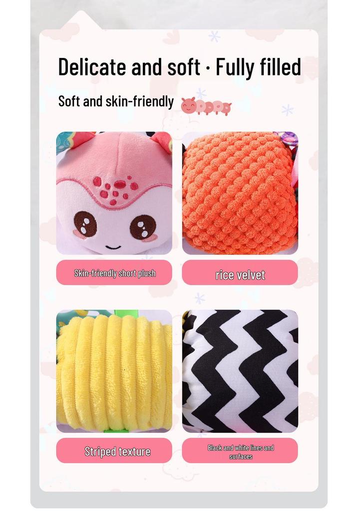 Sozzy Newborn Soothing Rattle & Tummy Time Caterpillar Toy with Music & Height Chart