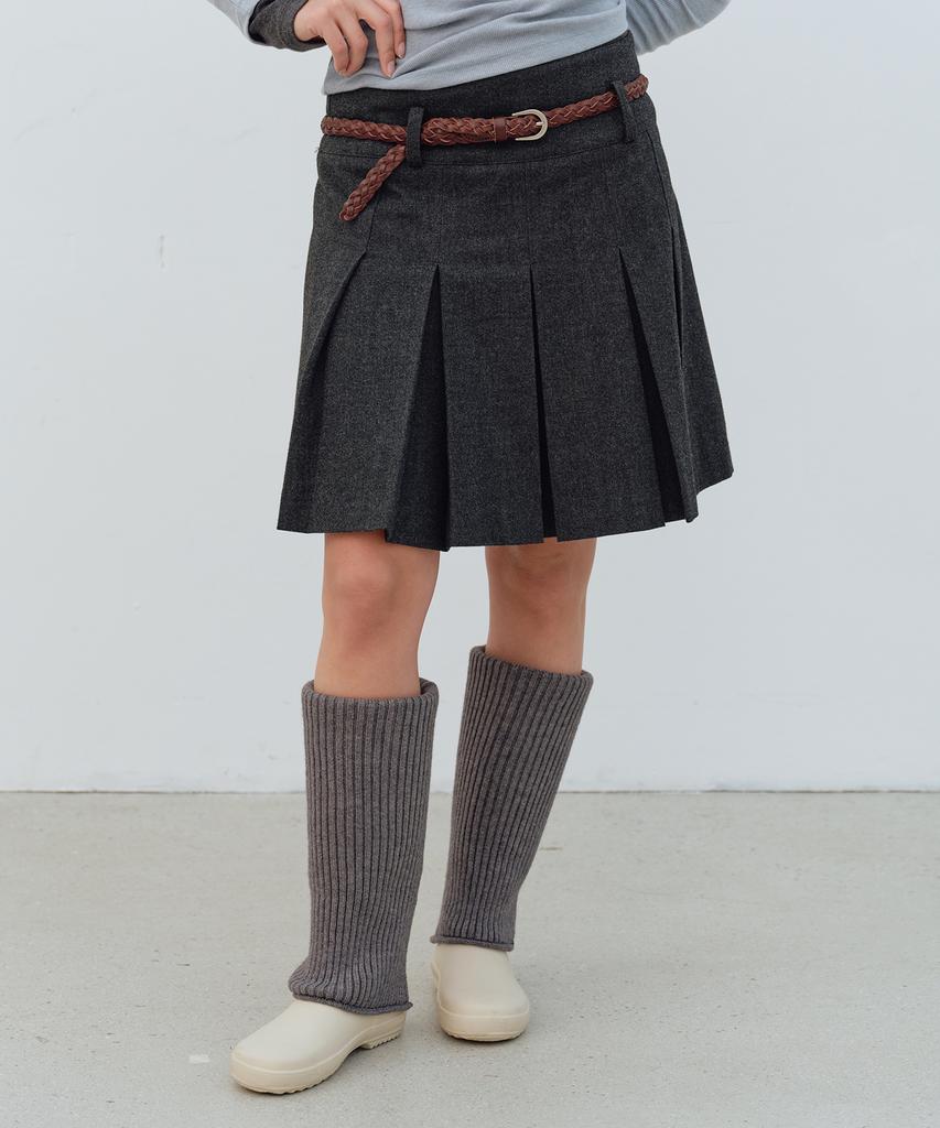 Bensimon Pleats Mini Skirt - Charcoal