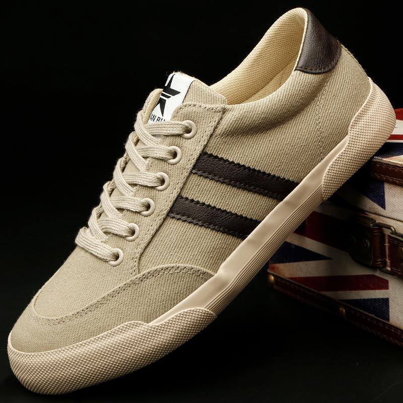 Men Breathable Leisure Shoes for Lightweight Flat Casual Canvas Sneaker Men Zapatos De Lona Hot Retro Green Vulcanize