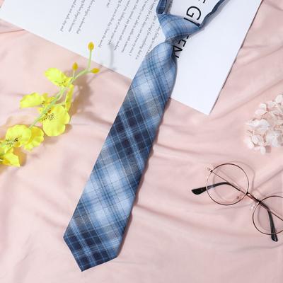 Jk Japanisches Karo Damenkragen Schwarzer Krawattenkragen Seil College-Stil Streamer Schleife Hemd Ins Matrosenanzug