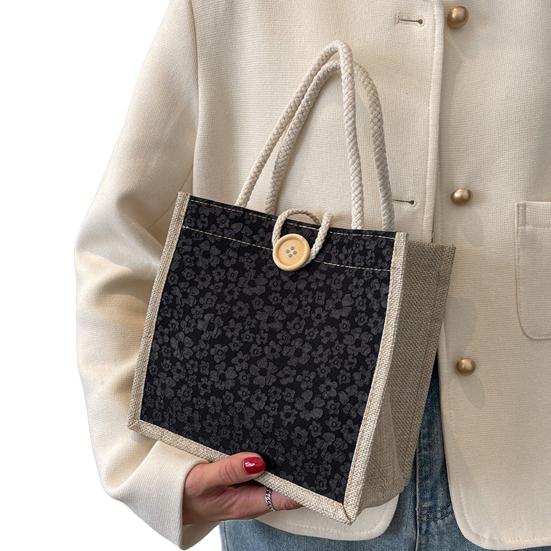 Women Handbag Floral Print Large Capacity Versatile Shoulder Bag Casual Everyday Bag Minimalist Tote Bag