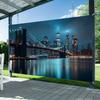 2D Brooklyn Bridge Backdrop, New York City Night Scene Background for Urban Themed Deco