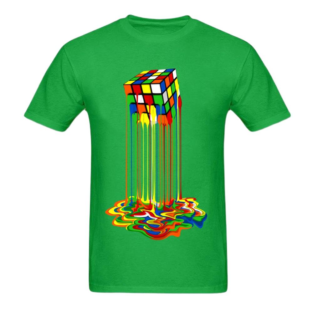 

Tshirt Rainbow Abstraction Melted Image Pure Young T-Shirt Best Gift Men Tops Tees Good Quality Tshirt S зелёный