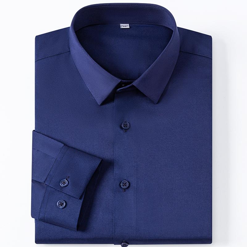 Men's High-End Stretch Non-Ironing Seamless Shirt Long Sleeve Spring and Autumn Youth Business Casual Shirt