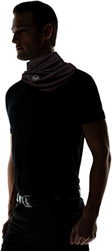 Buff Merino Lightweight Neckwear, Warm, 100% Merino Wool, Over 10 Ways To Wear It, 330079, Solid Black