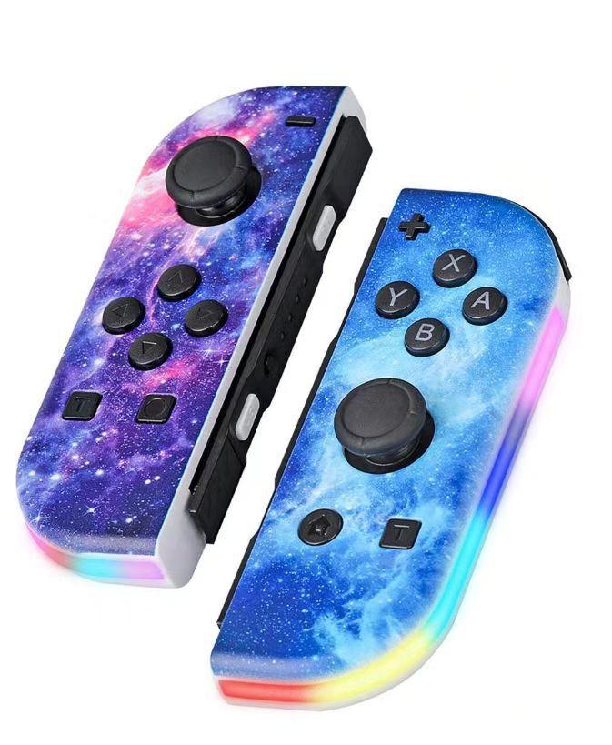 For Switch Joy-Con Controller with RGB Light, Wake-Up Vibration, Gyro Motion Control, Bluetooth Wireless Gamepad