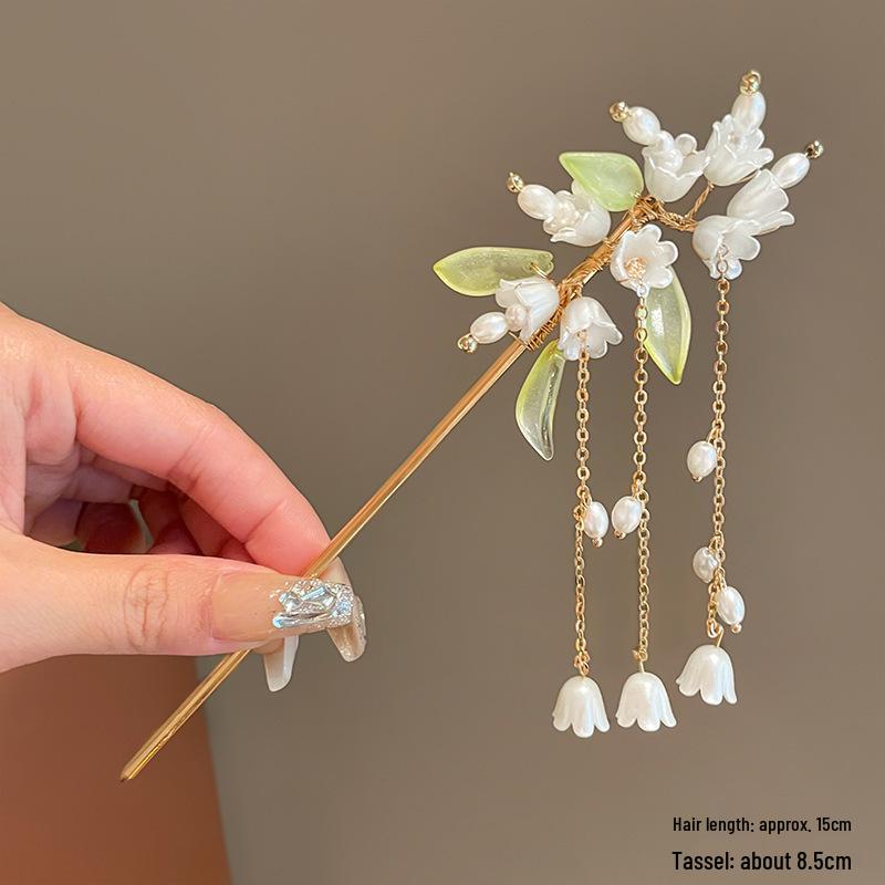 Exquisite Vintage-Inspired Tassel Hairpin for Women - Elegant Hanfu Cheongsam Style Headdress