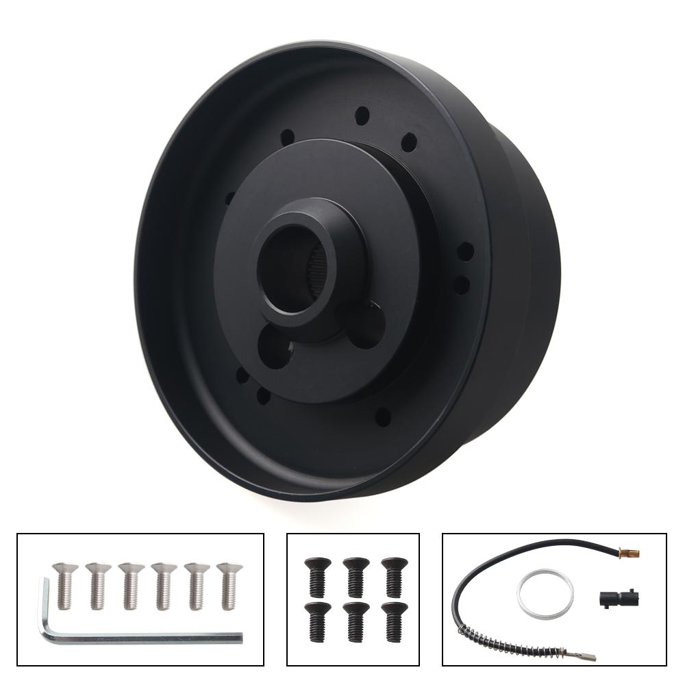 5&6 Hole Steering Wheel Hub Adapter for Chevy GMC Truck 1969-1994, Black