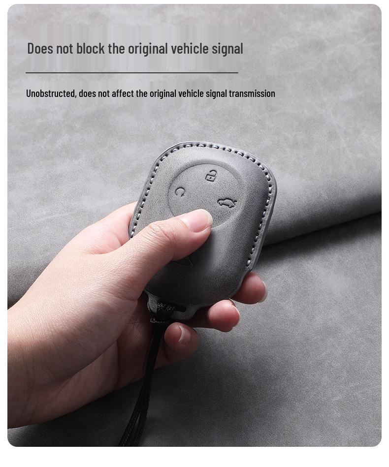 Chery Fengyun A9L Full Coverage Goat Leather Key Case with Protective Buckle