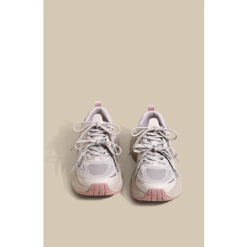 Platform Dad Shoes Women's Spring New Breathable Versatile Sports and Leisure Student Running Shoes Women