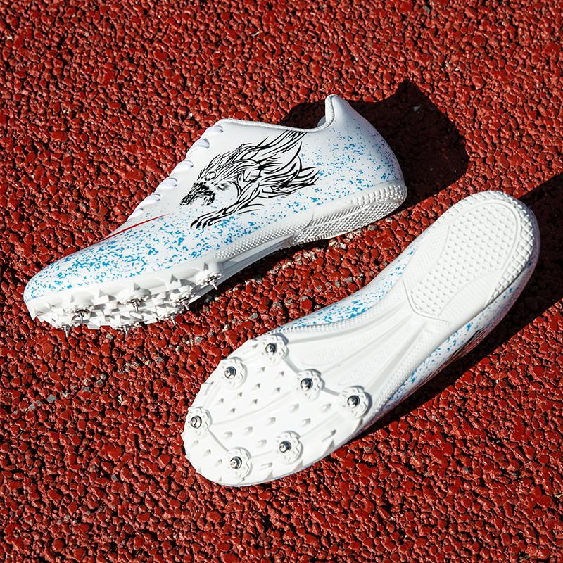 Fashion Men Women Track and Field Nail Shoes Running Training Ultra Light Soft Track and Field Athletes Running Spiked Shoes