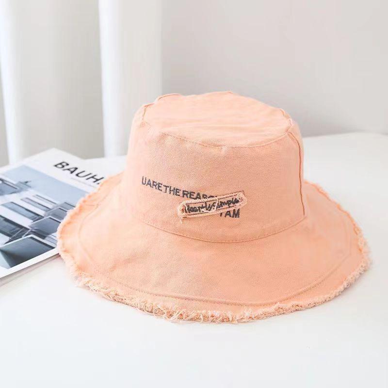 Pălărie de pescar din pânză Versiune coreeană Pălărie cu parasolar Pălării cu boruri mari spălate