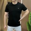 Ruffian Handsome Men'S White Short-Sleeved T-Shirt Trendy Brand Casual Versatile Slim-Fit Solid Color T-Shirt Men'S Clothing