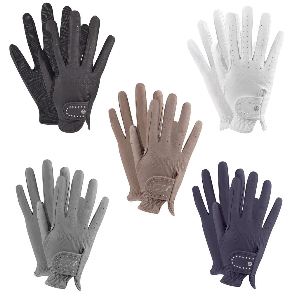 WALDHAUSEN Synthetische Lederhandschuhe mit Strasssteinen Marineblau S Marineblau S W-GR-3210