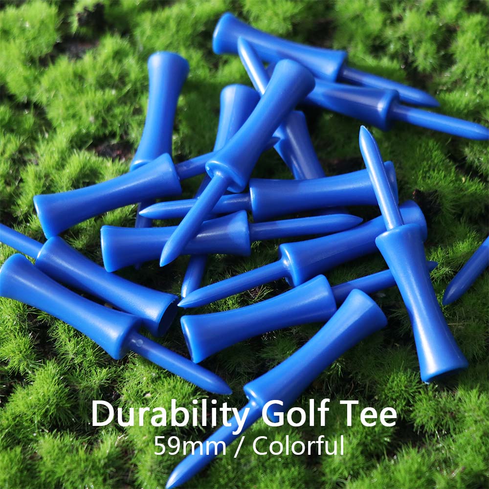 100pcs Plastic Golf Rubber Tee 68mm Golf Practice Tee Training Aids Professional Golf Tee  Outdoor