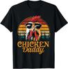 Summer Unisexs Retro Letter Chicken Pattern Printed Round Neck Tshirt Neutral Casual 100 Cotton Soft Breathable Short Sleeve