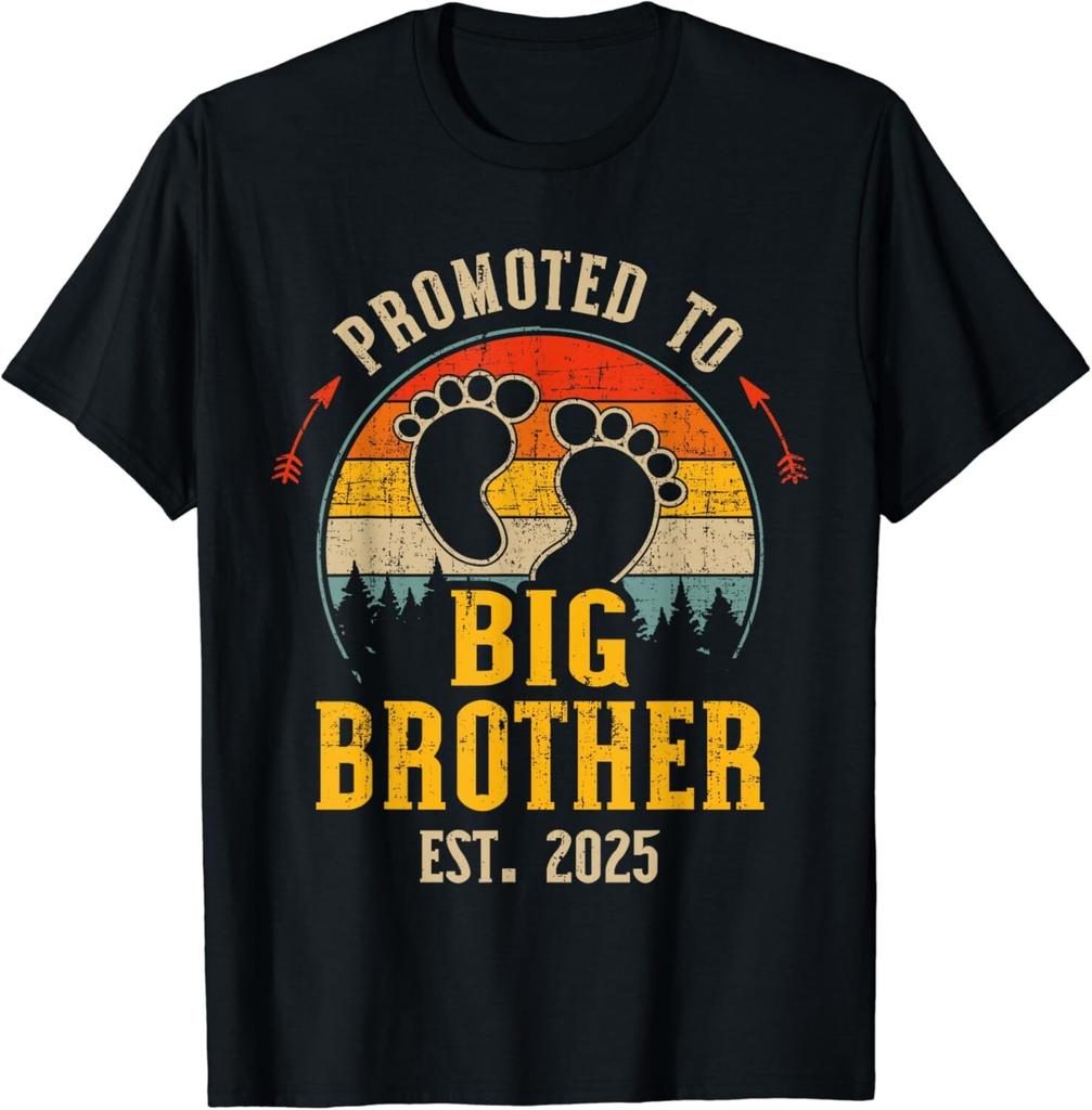 Promoted To Big Brother Est_ 2025 for New Baby Vintage Gift Unisex T-Shirt