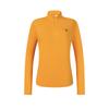 Outdoor Breathable Dopamine Stand Collar Half Zip Knit Long Sleeve T-Shirt Women Tops Orange-Peel-Yellow A11W517203FYE