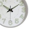 12 Inch Luminous Wall Clock Minimalist Round Quartz Clock for Bedroom Living Room Decoration Silver
