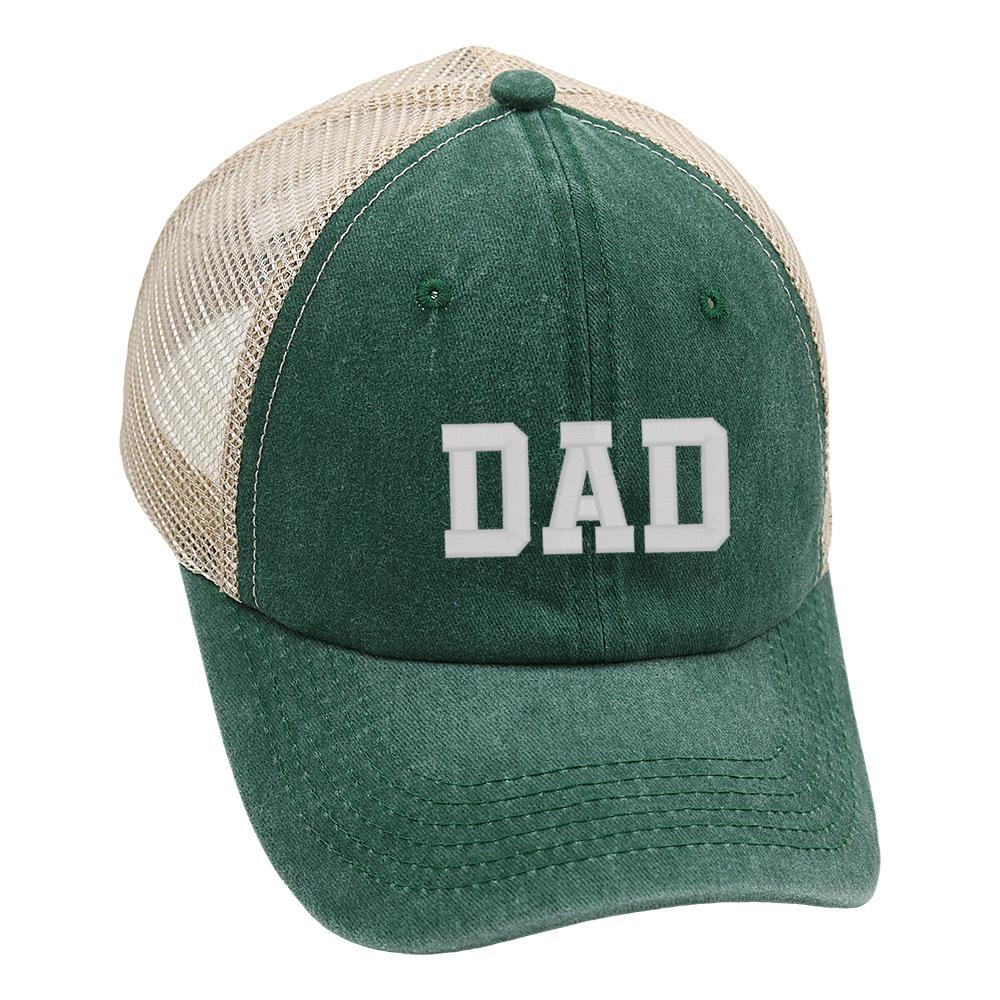 

Регулируемые бейсболки с вышивкой, козырьки, выстиранная, состаренная, выцветшая кепка, мужская, женская DAD Green