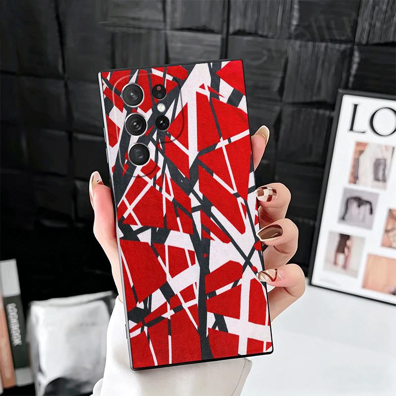 Eddie Van Halen Graphic Guitar Soft Phone Case for Samsung Galaxy S26 S25 Edge S24 Ultra S23 Plus S22 S21 FE S20 Black Cover Bac