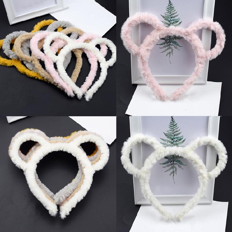 Bear Ear Shape Hair Hoop Bear Ear Plush Headband for Women Halloween Party Cosplay Adding a Funny Touch