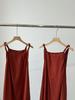 2024 Summer Slimming Natural Hemp A-line Dress with Knot Straps