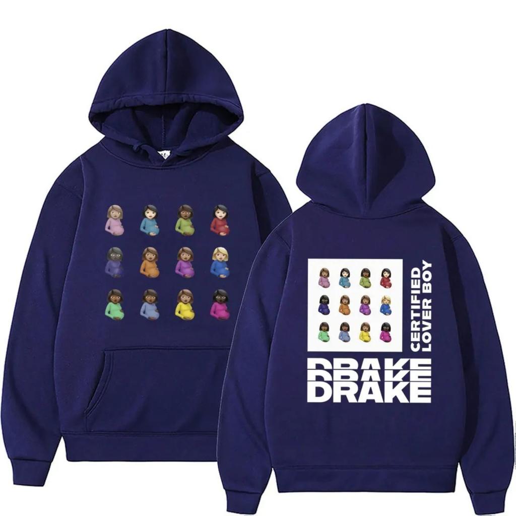Fall/Winter  Men Casual Hoodie Album Art Print Cozy Pullover Sweatshirt Loose Fit Long Sleeve Drawstring Hood Oversize Unseix