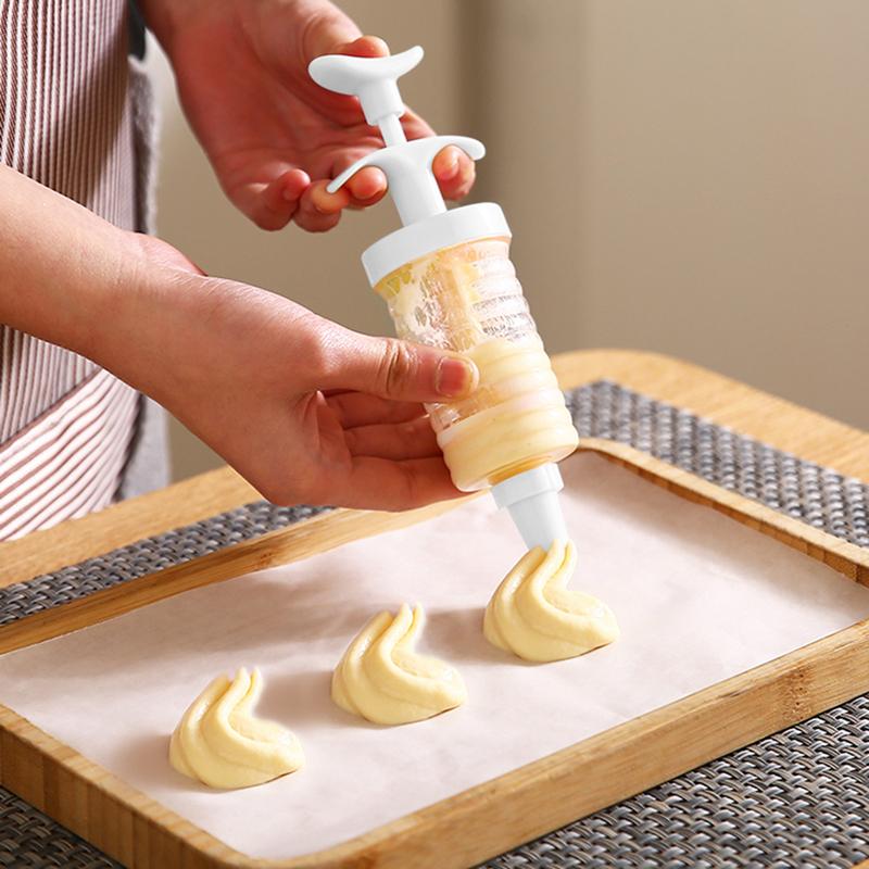 8PCS Cake Cream Decorating Gun Set Plastic Nozzle Piping Dessert Muffin Maker Pastry Tool Baking Accessories