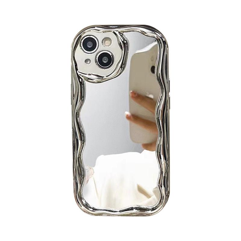 Galvanisierte Spiegel-Handyhülle für IPhone17 Promax Objektiv Rundumschutz Sturzsicher für Apple 16 Schminkspiegel