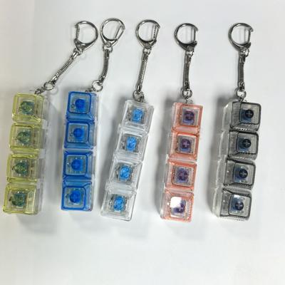 4-Key Russian Strip Popular Mechanical Keyboard Combination Shaft Tester Decompression Toy Keychain Bag Pendant