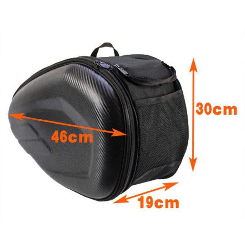 Dual-Sided Multi-Functional Motorcycle Saddle Bag and Helmet Carrier